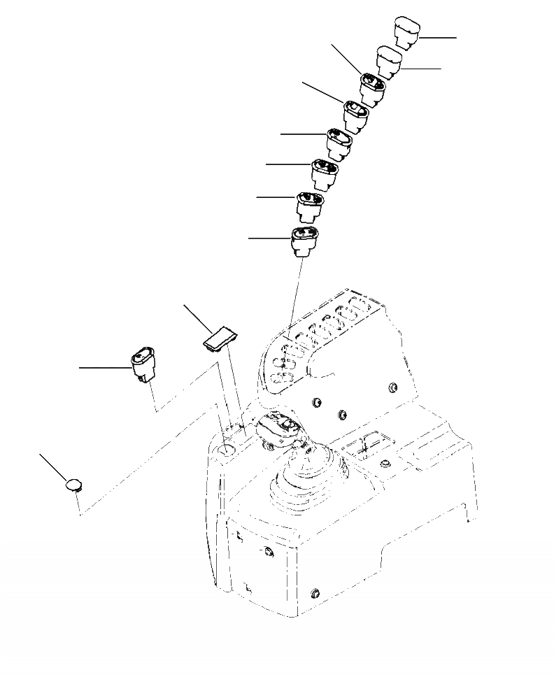 Схема запчастей Komatsu WA380-7 - K-9A УПРАВЛЕНИЕ ПОГРУЗКОЙ БЛОК ПЕРЕКЛЮЧАТЕЛЬES - MONO РЫЧАГ OPERATORXD S ОБСТАНОВКА И СИСТЕМА УПРАВЛЕНИЯ