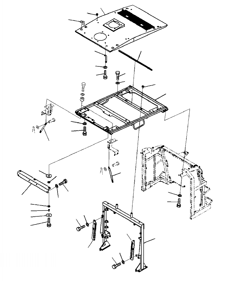 Схема запчастей Komatsu WA380-7 - M-A КАПОТ ЧАСТИ КОРПУСА