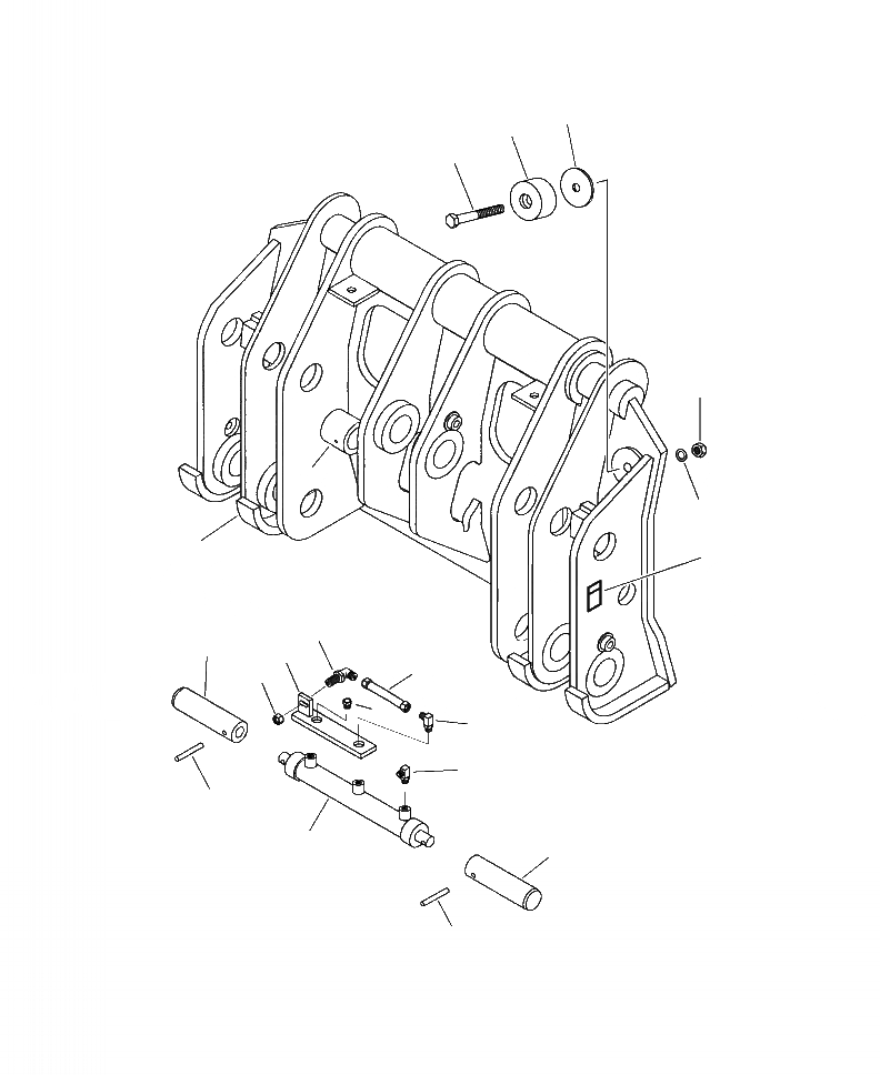 Схема запчастей Komatsu WA380-7 - T-A JRB БЫСТРОСЪЕМН. МЕХ-М COUPLER ГРУППА РАБОЧЕЕ ОБОРУДОВАНИЕ