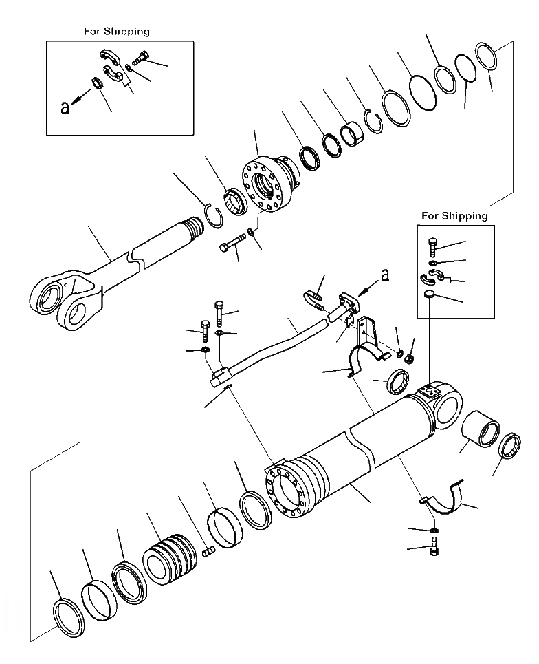 Схема запчастей Komatsu WA380-7 - T-A ЦИЛИНДР ASSEMBLY ЛЕВ. СТРЕЛА РАБОЧЕЕ ОБОРУДОВАНИЕ