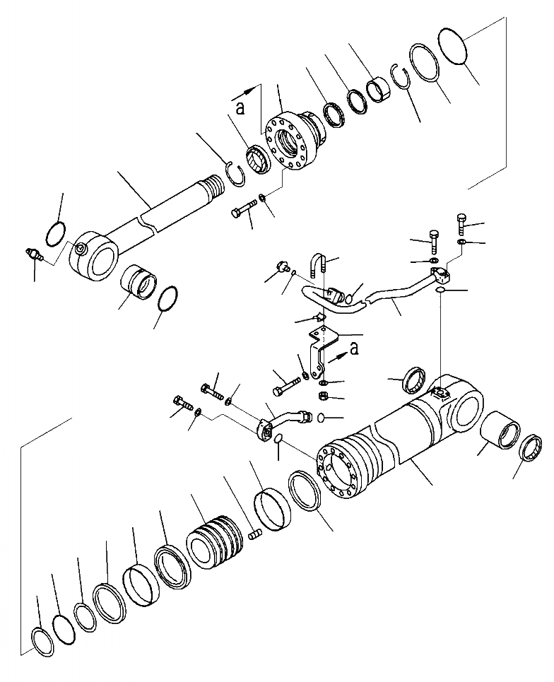 Схема запчастей Komatsu WA380-7 - T-A ЦИЛИНДР ASSEMBLY КОВШ РАБОЧЕЕ ОБОРУДОВАНИЕ
