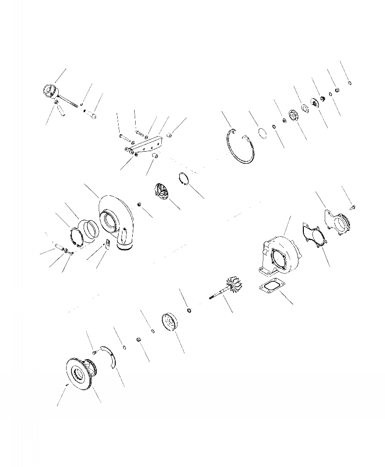 Схема запчастей Komatsu WA380-6 - A-AB7 ТУРБОНАГНЕТАТЕЛЬ ДВИГАТЕЛЬ