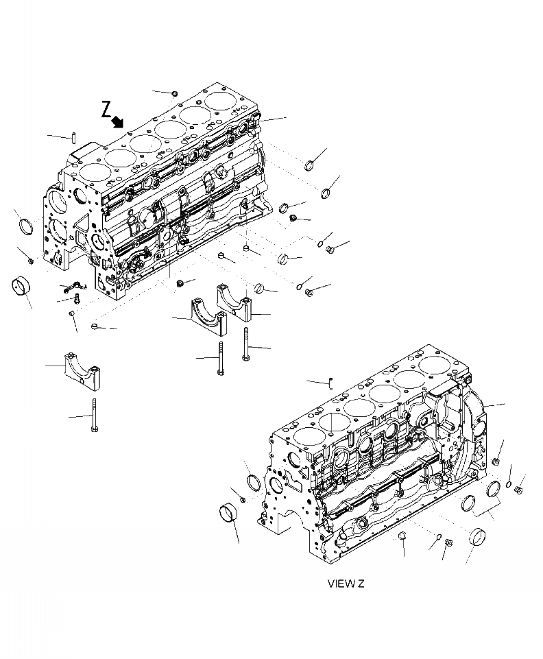 Схема запчастей Komatsu WA380-6 - A-AA8 БЛОК ЦИЛИНДРОВ ДВИГАТЕЛЬ