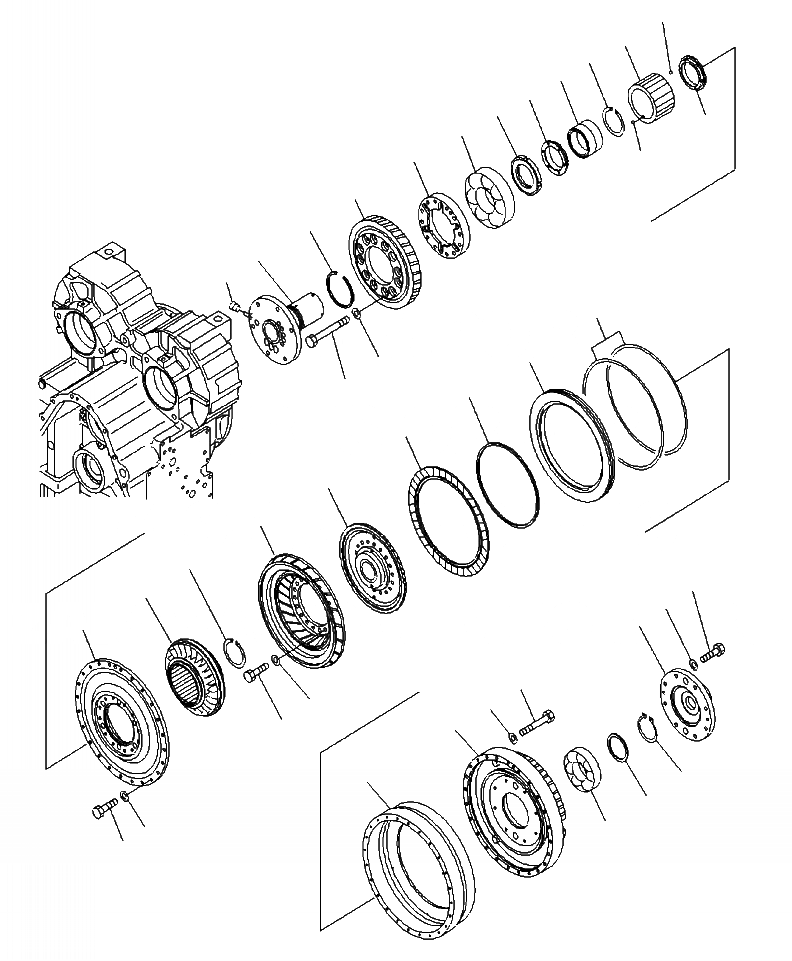 Схема запчастей Komatsu WA380-6 - F-A ГИДРОТРАНСФОРМАТОР С БЛОКИР. UP СИЛОВАЯ ПЕРЕДАЧА И КОНЕЧНАЯ ПЕРЕДАЧА