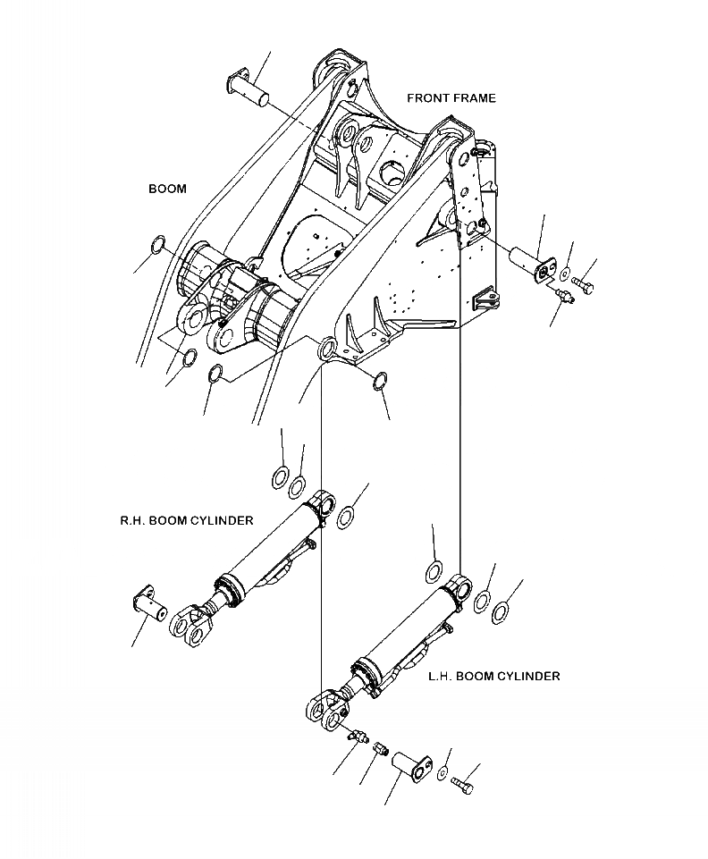 Схема запчастей Komatsu WA380-6 - T-A ЦИЛИНДР СТРЕЛЫПАЛЕЦ РАБОЧЕЕ ОБОРУДОВАНИЕ