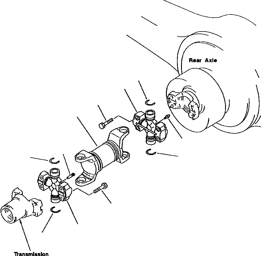 Схема запчастей Komatsu WA380-1LC - FIG NO. ЗАДН. ВЕДУЩ. ВАЛ KOYO ВЕДУЩ. ВАЛ, МОСТS КОЛЕСА & ТОРМОЗ. СИСТЕМАS