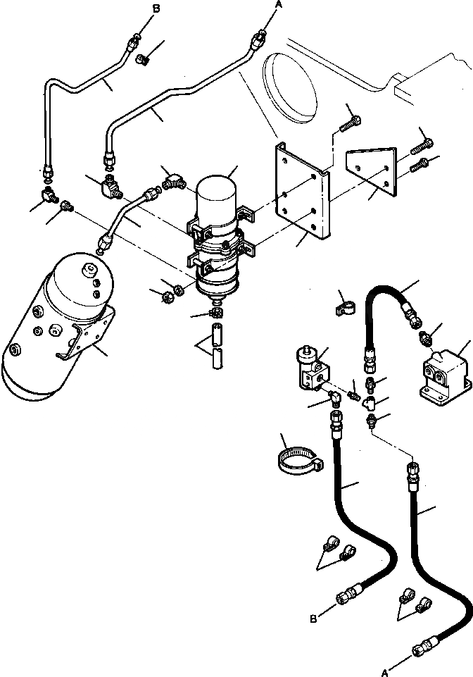 Схема запчастей Komatsu WA380-1LC - FIG NO. 8 ВОЗДУХОВОД ВОЗД. ВЛАГООТДЕЛИТЕЛЬ ЛИНИИ ВЕДУЩ. ВАЛ, МОСТS КОЛЕСА & ТОРМОЗ. СИСТЕМАS