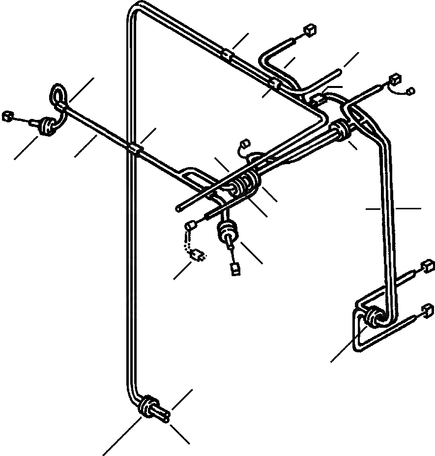 Схема запчастей Komatsu WA380-1LC - FIG NO. 8 OPERATORS КАБИНА ЭЛЕКТР. ЭЛЕКТРОПРОВОДКА РАМА, ЧАСТИ КОРПУСА & SUPERSTRUCTURE