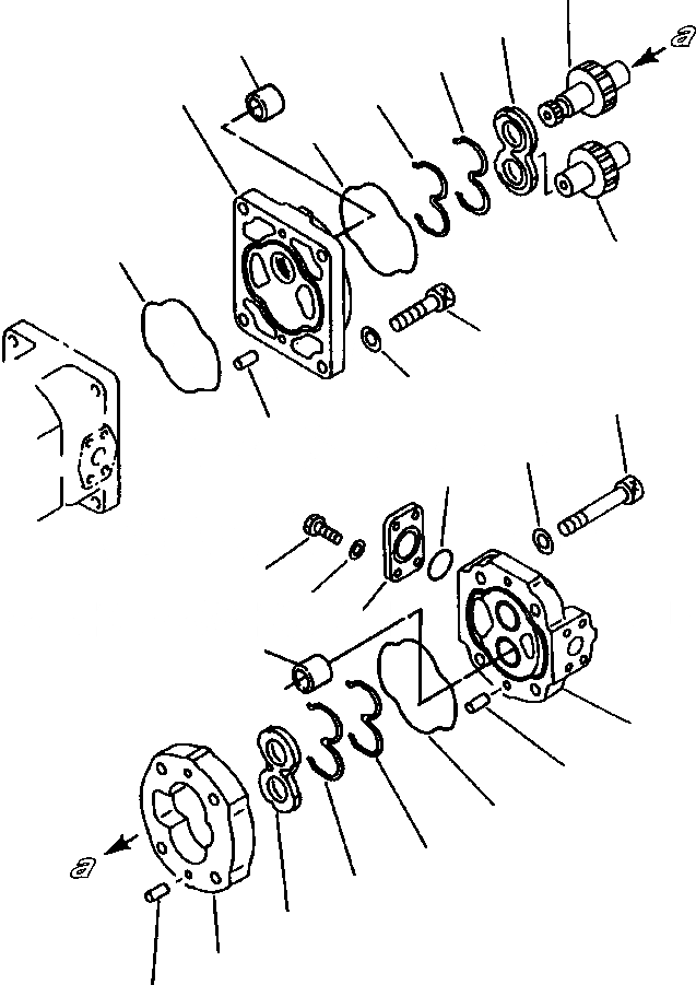 Схема запчастей Komatsu WA380-1LC - FIG NO. ГИДР. НАСОС. ПОГРУЗ. И НАСОС РУЛЕВ. УПРАВЛ-Я - SAR УПРАВЛ-Е РАБОЧИМ ОБОРУДОВАНИЕМ