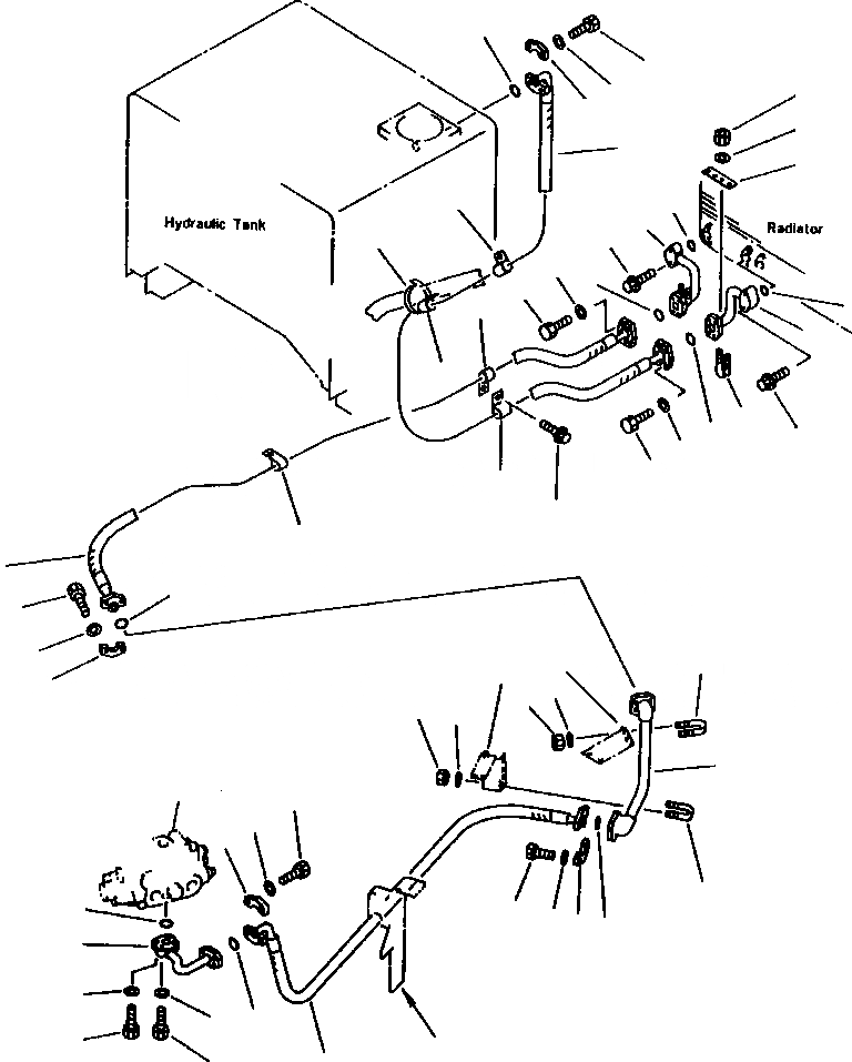 Схема запчастей Komatsu WA380-1LC - FIG NO. ГИДРОЛИНИЯ ЛИНИЯ ОХЛАЖДЕНИЯ УПРАВЛ-Е РАБОЧИМ ОБОРУДОВАНИЕМ