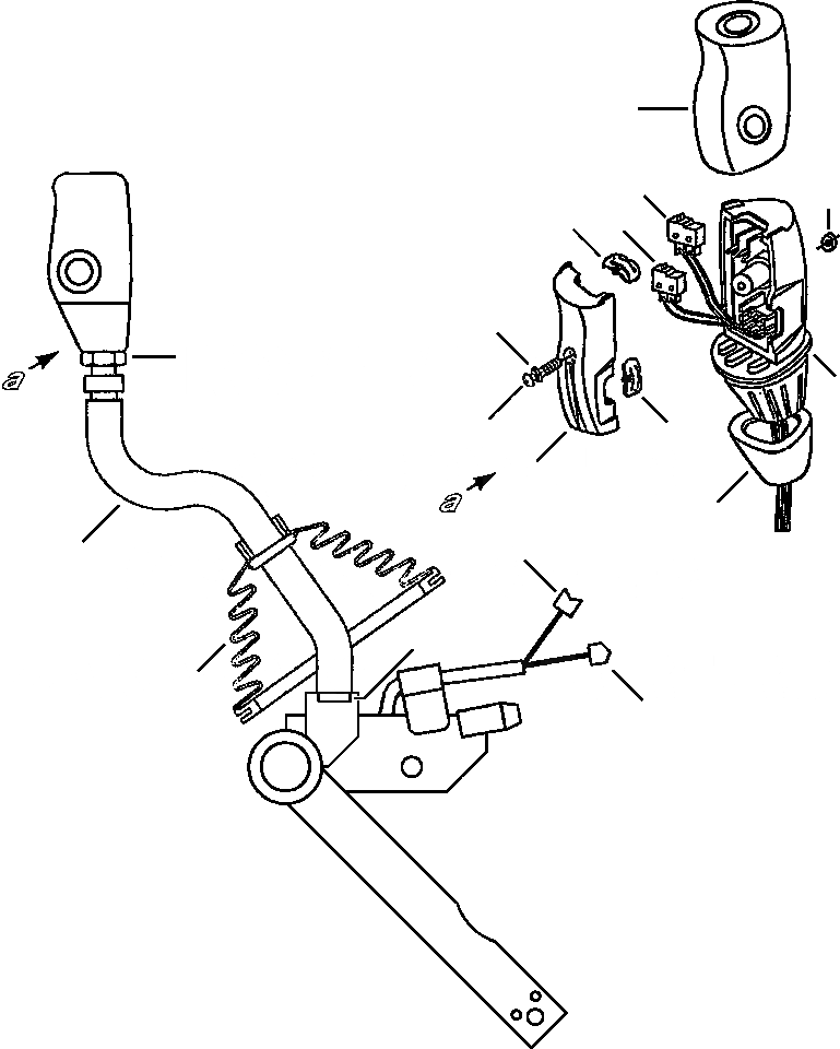 Схема запчастей Komatsu WA380-1LC - FIG NO. РЫЧАГ УПРАВЛ-Я СТРЕЛОЙ С ECSS УПРАВЛ-Е РАБОЧИМ ОБОРУДОВАНИЕМ