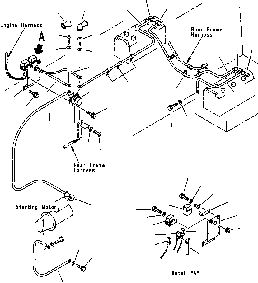Схема запчастей Komatsu WA380-3L - ЭЛЕКТРИКА ЛИНИЯ АККУМУЛЯТОРА -