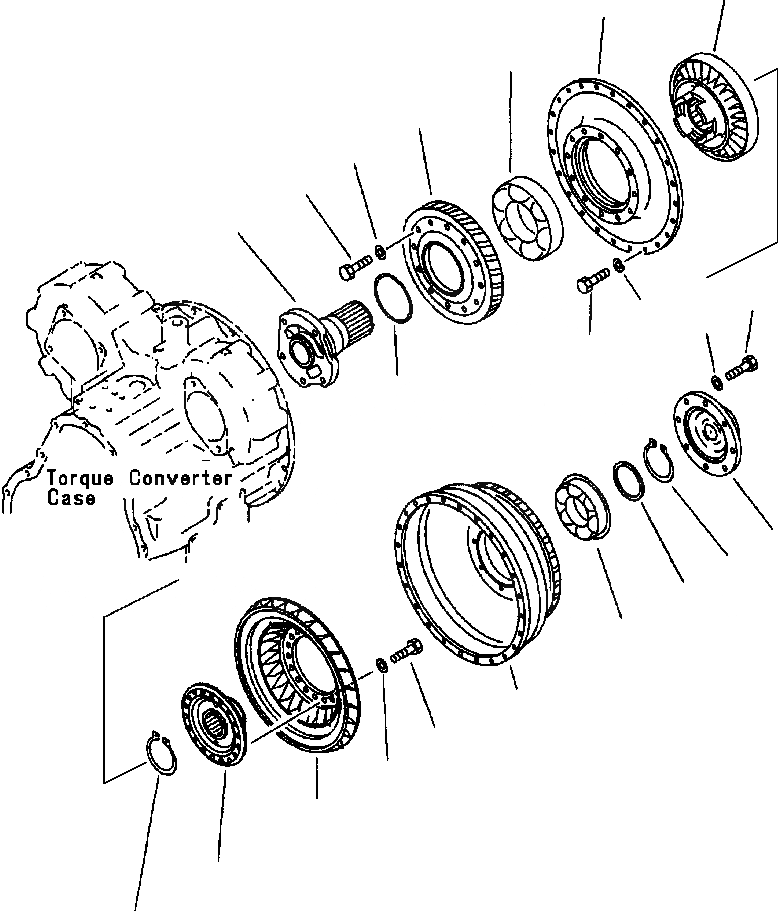 Схема запчастей Komatsu WA380-3L - ГИДРОТРАНСФОРМАТОР -