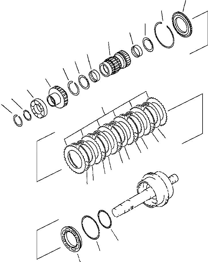 Схема запчастей Komatsu WA380-3L - ТРАНСМИССИЯ 1 МУФТА -