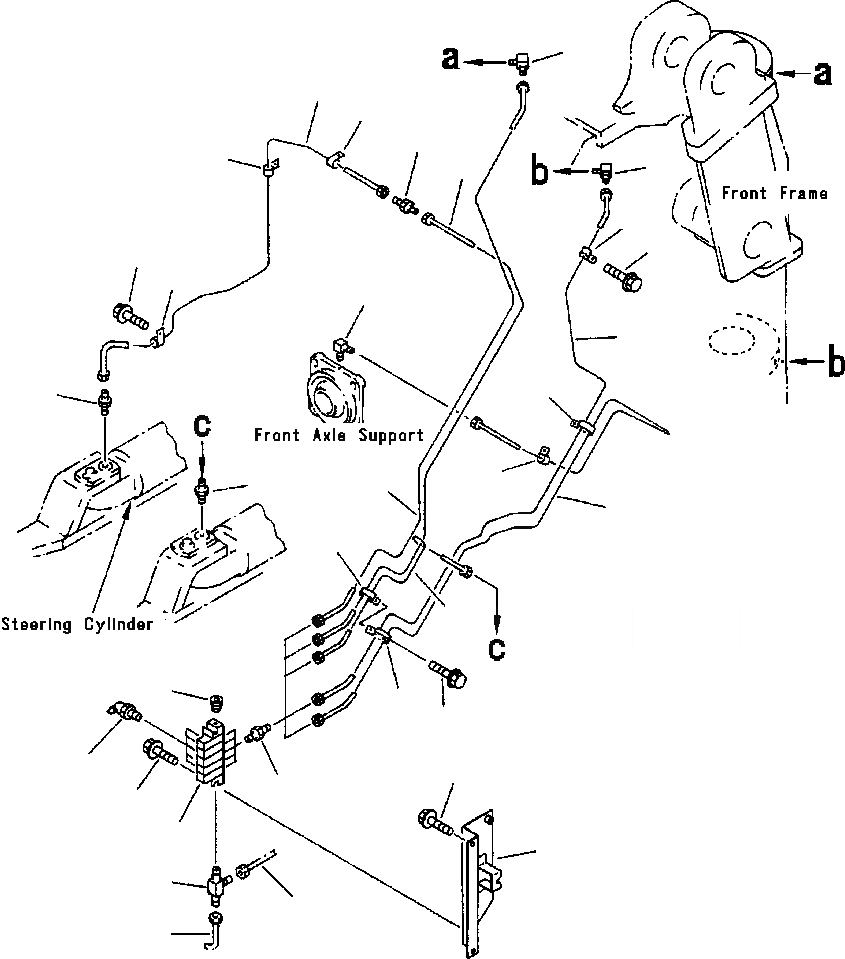 Схема запчастей Komatsu WA380-3L - СМАЗ. СИСТЕМА - АВТОМАТИЧ. ПЕРЕДН. РАМА ЦЕНТРАЛЬНЫЙ ПАЛЕЦ -