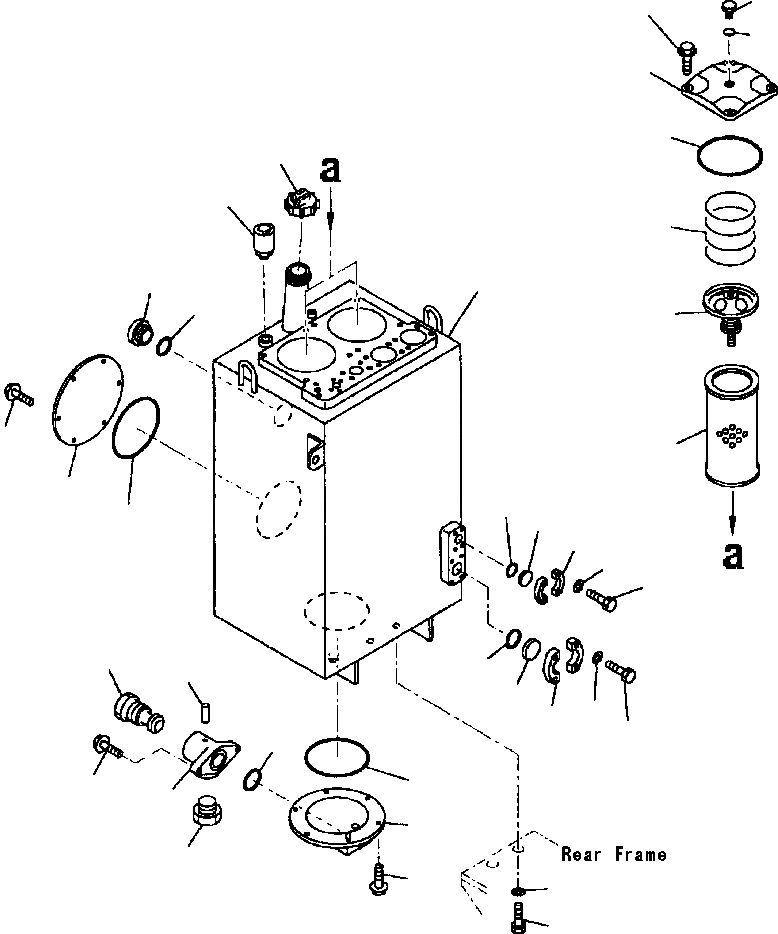 Схема запчастей Komatsu WA380-3L - ГИДР. БАК. -