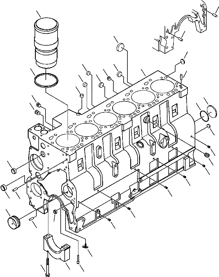Схема запчастей Komatsu WA380-3MC - FIG. A-A БЛОК ЦИЛИНДРОВ ДВИГАТЕЛЬ