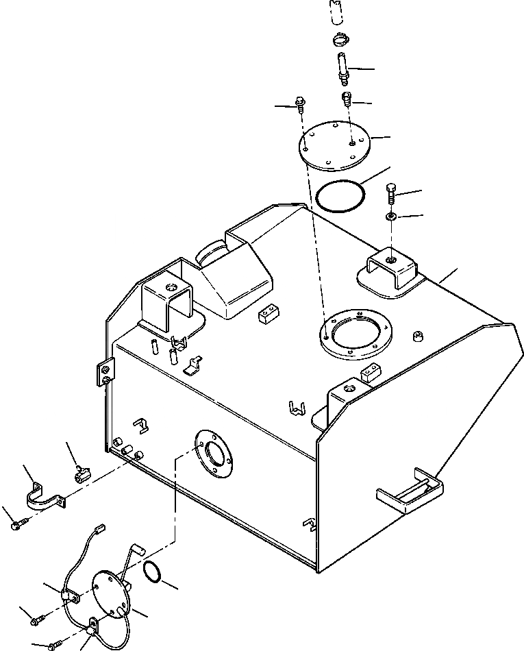 Схема запчастей Komatsu WA380-3MC - FIG. D-A ТОПЛИВН. БАК. ТОПЛИВН. БАК. AND КОМПОНЕНТЫ