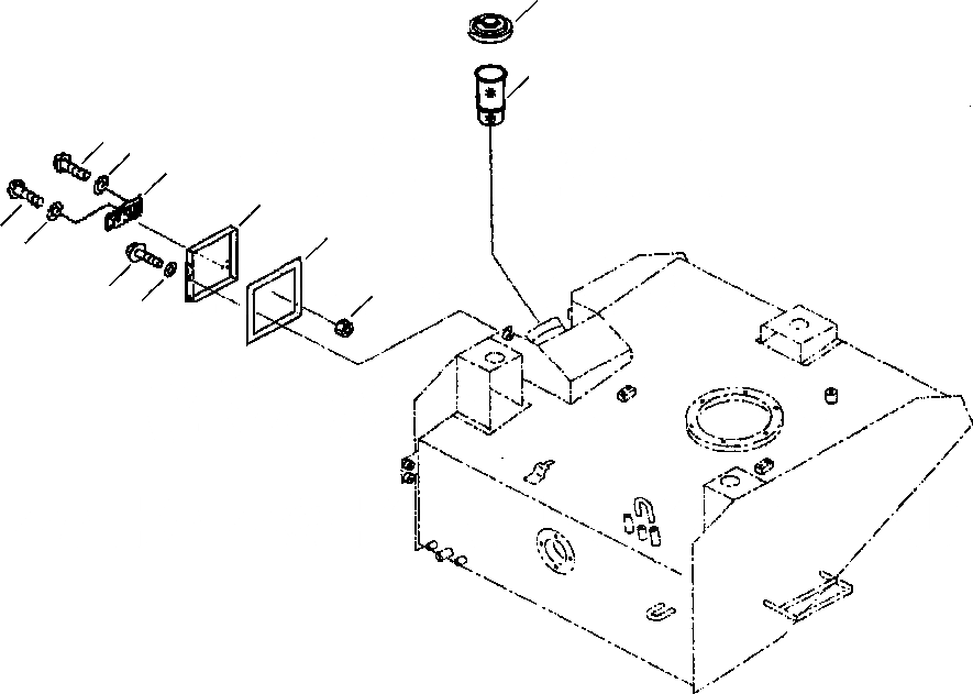 Схема запчастей Komatsu WA380-3MC - FIG. D-A ТОПЛИВН. БАК. - ФИЛЬТР И COVER ТОПЛИВН. БАК. AND КОМПОНЕНТЫ