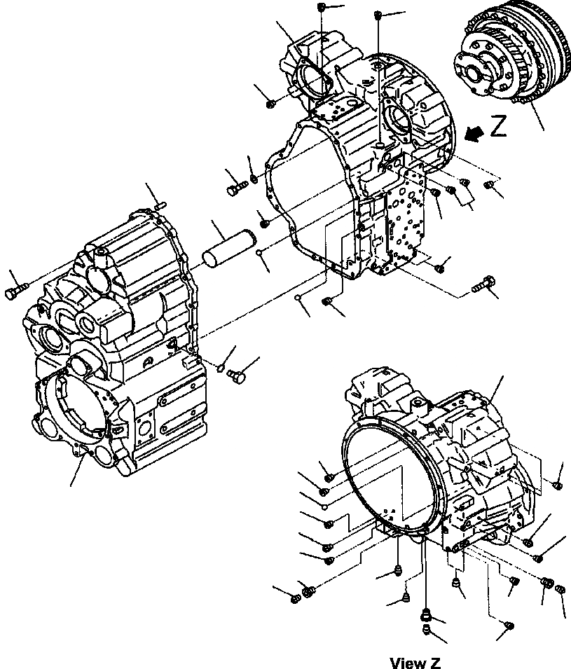 Схема запчастей Komatsu WA380-3MC - FIG. F-A ТРАНСМИССИЯ - КОРПУС ASSEMBLY СИЛОВАЯ ПЕРЕДАЧА И КОНЕЧНАЯ ПЕРЕДАЧА