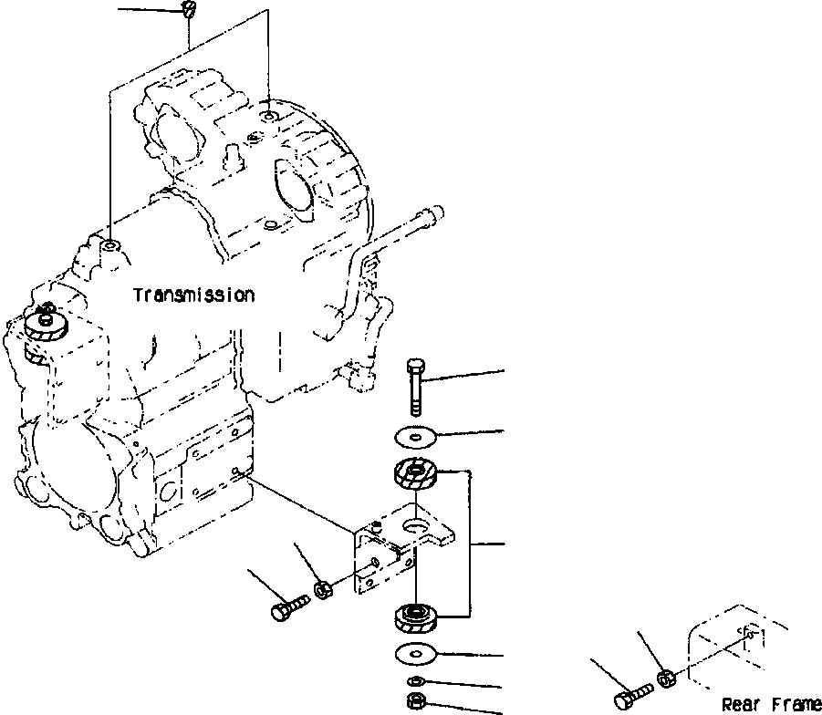 Схема запчастей Komatsu WA380-3MC - FIG. F8-A ТРАНСМИССИЯ - ЭЛЕМЕНТЫ КРЕПЛЕНИЯ СИЛОВАЯ ПЕРЕДАЧА И КОНЕЧНАЯ ПЕРЕДАЧА