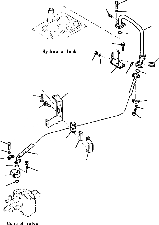 Схема запчастей Komatsu WA380-3MC - FIG. H-A ГИДРОЛИНИЯ - E.C.S.S. ВОЗВРАТН. ЛИНИЯ ГИДРАВЛИКА
