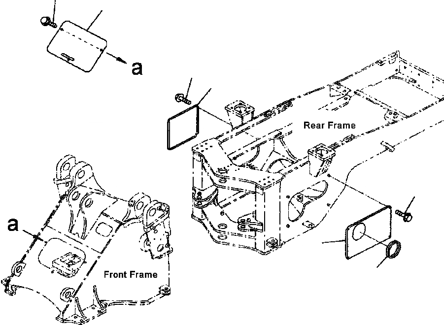 Схема запчастей Komatsu WA380-3MC - FIG. J9-A ПЕРЕДН. И ЗАДН. РАМА КРЫШКИ - ПЕРЕДН. И БОКОВ. КРЫШКАS ОСНОВНАЯ РАМА И ЕЕ ЧАСТИ