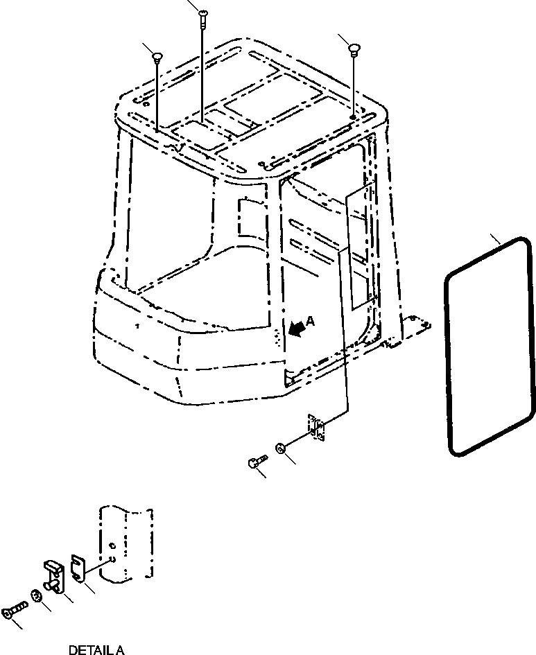 Схема запчастей Komatsu WA380-3MC - FIG. K-9A КАБИНА - КАБИНА И ЗАМОК ДВЕРИ КАБИНА ОПЕРАТОРА И СИСТЕМА УПРАВЛЕНИЯ