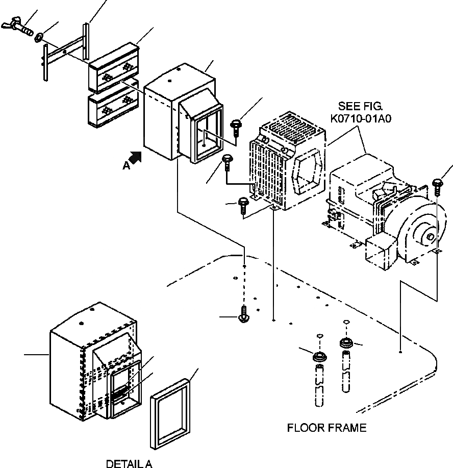 Схема запчастей Komatsu WA380-3MC - FIG. K7-A ОБОГРЕВАТЕЛЬ. И КОНДИЦ. ВОЗДУХА - ОТСЕК ФИЛЬТРОВ КАБИНА ОПЕРАТОРА И СИСТЕМА УПРАВЛЕНИЯ