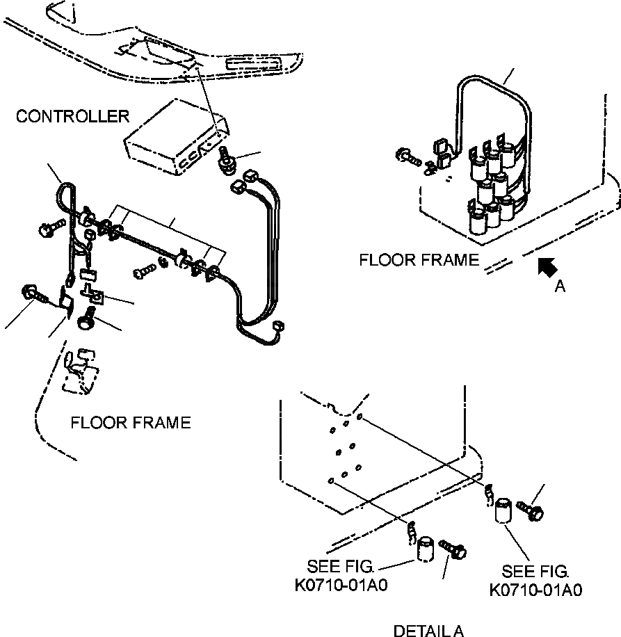 Схема запчастей Komatsu WA380-3MC - FIG. K7-A КОНДИЦ. ВОЗДУХА - ЭЛЕКТР. КАБИНА ОПЕРАТОРА И СИСТЕМА УПРАВЛЕНИЯ