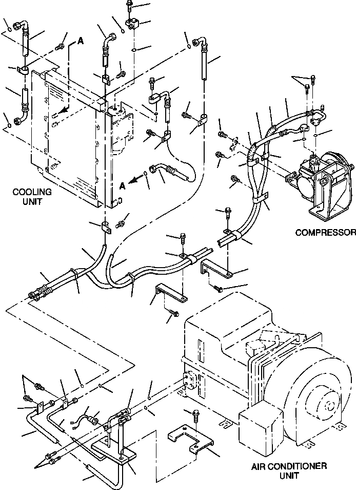 Схема запчастей Komatsu WA380-3MC - FIG. K7-A КОНДИЦ. ВОЗДУХА - КАБИНА ОПЕРАТОРА И СИСТЕМА УПРАВЛЕНИЯ
