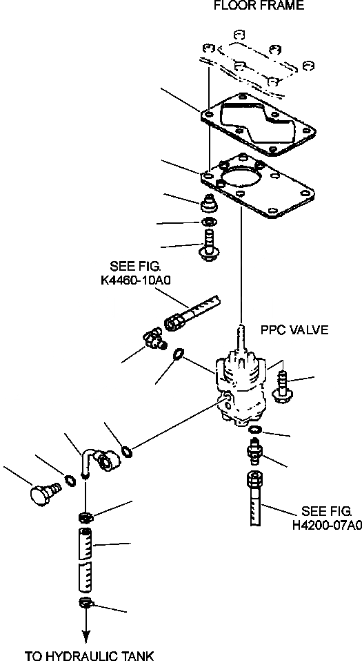 Схема запчастей Komatsu WA380-3MC - FIG. K-A КЛАПАН PPCЛИНИЯ КАБИНА ОПЕРАТОРА И СИСТЕМА УПРАВЛЕНИЯ
