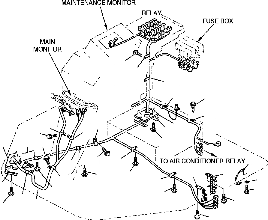 Схема запчастей Komatsu WA380-3MC - FIG. K-A ПОЛ Э/ПРОВОДКА КАБИНА ОПЕРАТОРА И СИСТЕМА УПРАВЛЕНИЯ