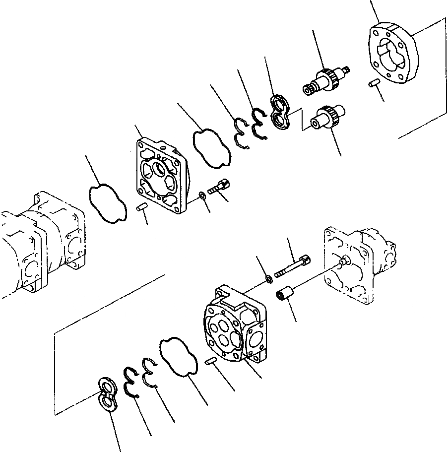 Схема запчастей Komatsu WA380-3MC - FIG. Y-A ГИДР. НАСОС. - ПОГРУЗ. НАСОС ОСНОВН. КОМПОНЕНТЫ И РЕМКОМПЛЕКТЫ