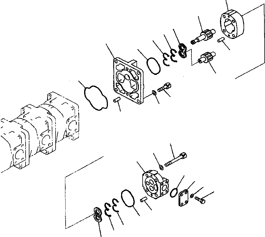 Схема запчастей Komatsu WA380-3MC - FIG. Y-A ГИДР. НАСОС. - PPC НАСОС ОСНОВН. КОМПОНЕНТЫ И РЕМКОМПЛЕКТЫ