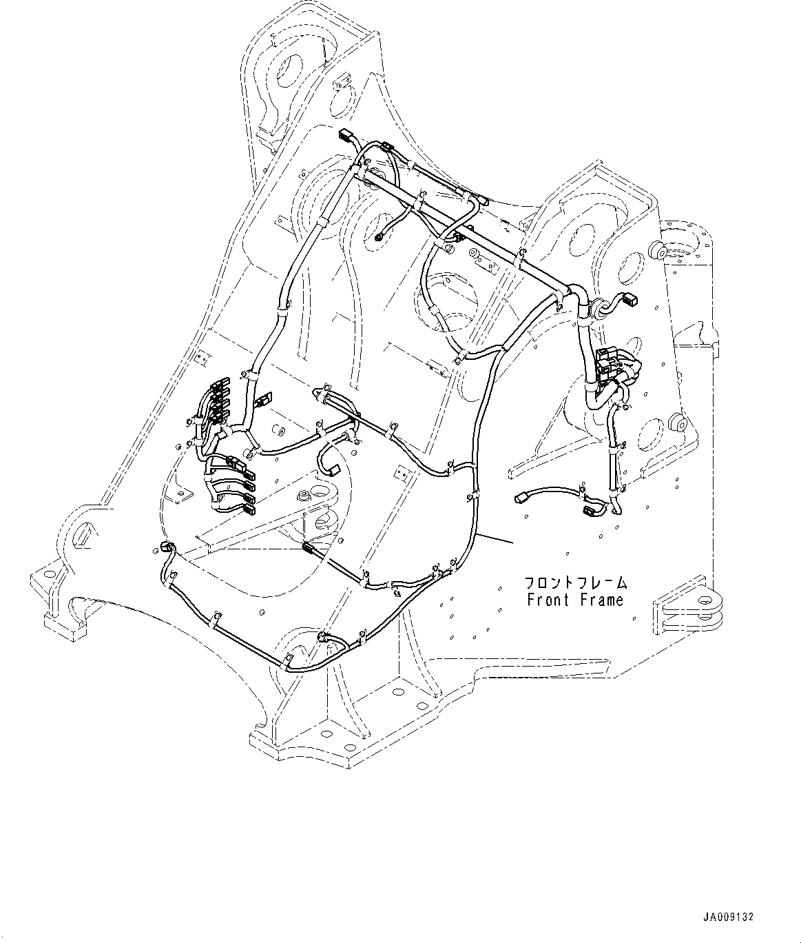 Схема запчастей Komatsu WA380-7 - ПЕРЕДН. ПРОВОДКА, ДЛЯ СТАНДАРТН. СТРЕЛА, ПРОВОДКА ПЕРЕДН. ПРОВОДКА, ДЛЯ СТАНДАРТН. СТРЕЛА