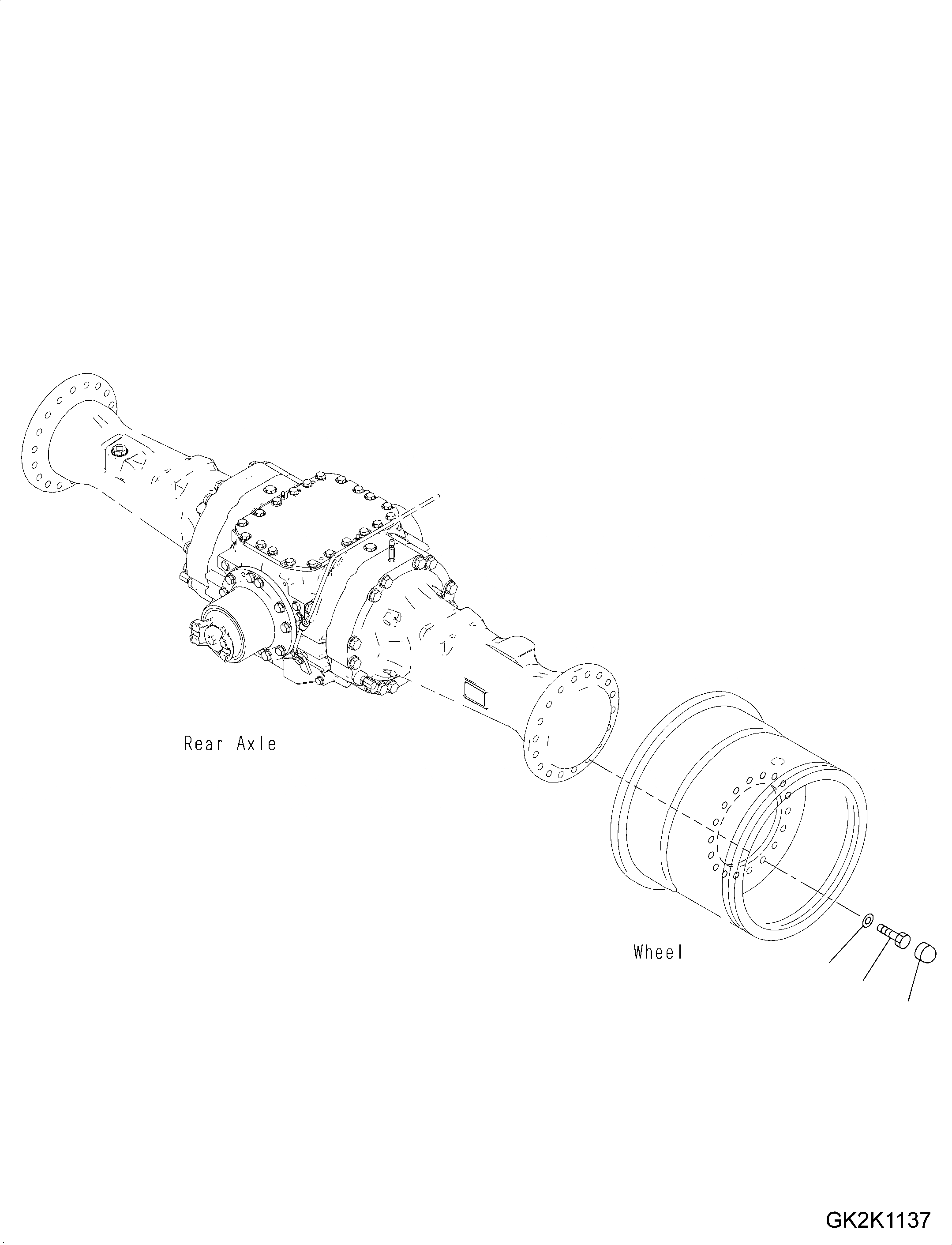 Схема запчастей Komatsu WA380-7 - ЗАДН. МОСТ, С САМОБЛОКИР. ДИФФЕРЕНЦ., КОЛЕСА ОБОД КОЛЕСА КРЕПЛЕНИЕ ЗАДН. МОСТ, С САМОБЛОКИР. ДИФФЕРЕНЦ.