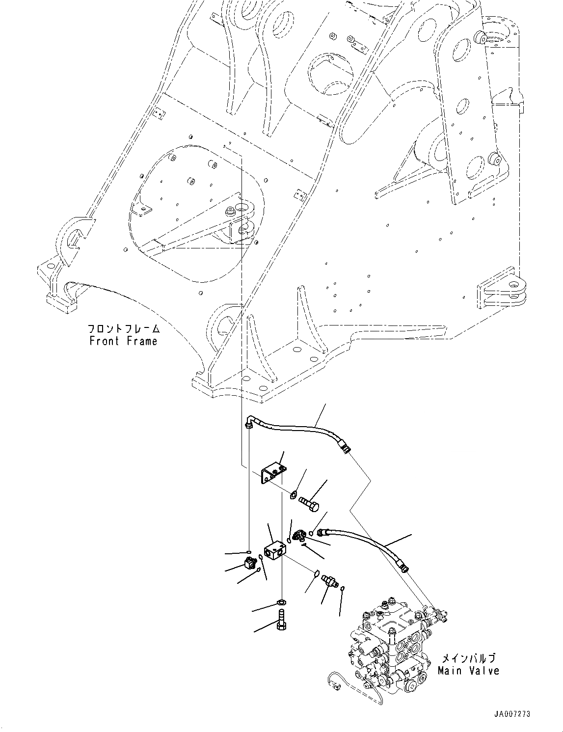 Схема запчастей Komatsu WA380-7 - ГИДРОЛИНИЯ, С 3-Х СЕКЦ. КОНТР. КЛАПАНОМ, EPC РАСПРЕДЕЛИТ. КЛАПАН ГИДРОЛИНИЯ, С 3-Х СЕКЦ. КОНТР. КЛАПАНОМ