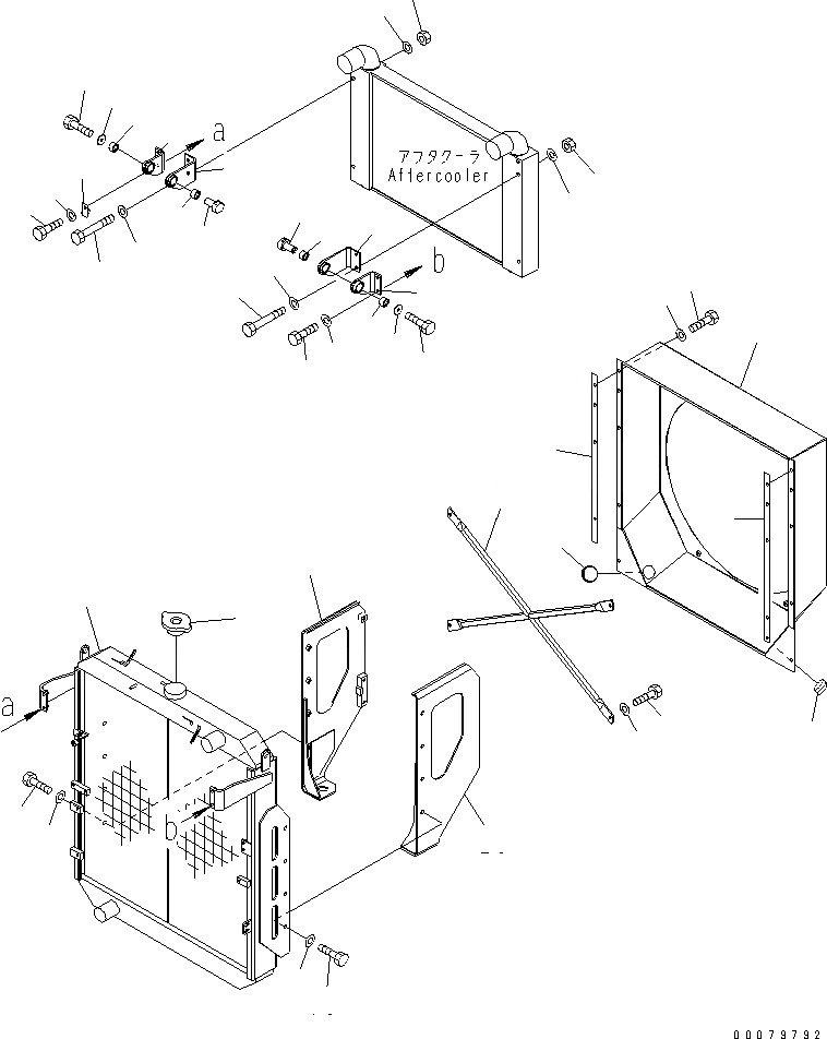 Схема запчастей Komatsu WA400-5L - РАДИАТОР СИСТЕМА ОХЛАЖДЕНИЯ