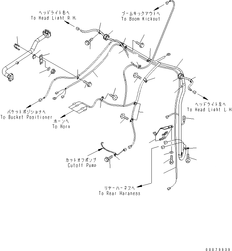 Схема запчастей Komatsu WA400-5L - ПРОВОДКА (ОСНОВН.) ЭЛЕКТРИКА