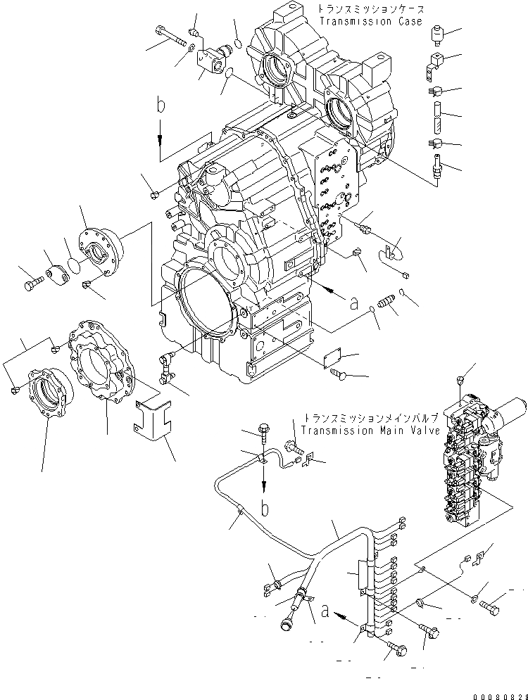 Схема запчастей Komatsu WA400-5L - ТРАНСМИССИЯ (АКСЕССУАРЫ) СИЛОВАЯ ПЕРЕДАЧА И КОНЕЧНАЯ ПЕРЕДАЧА