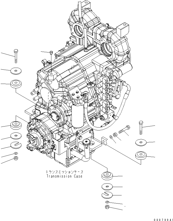 Схема запчастей Komatsu WA400-5L - ГИДРОТРАНСФОРМАТОР И ТРАНСМИССИЯ КРЕПЛЕНИЕ СИЛОВАЯ ПЕРЕДАЧА И КОНЕЧНАЯ ПЕРЕДАЧА