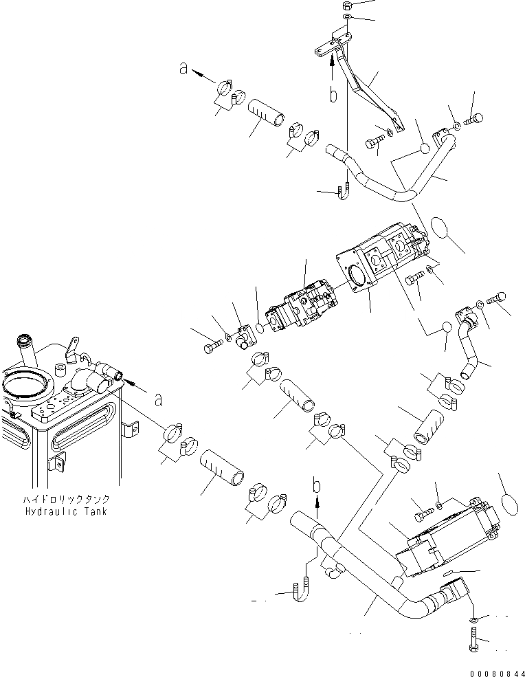 Схема запчастей Komatsu WA400-5L - ГИДР. НАСОС.S (КРЕПЛЕНИЕ) ГИДРАВЛИКА