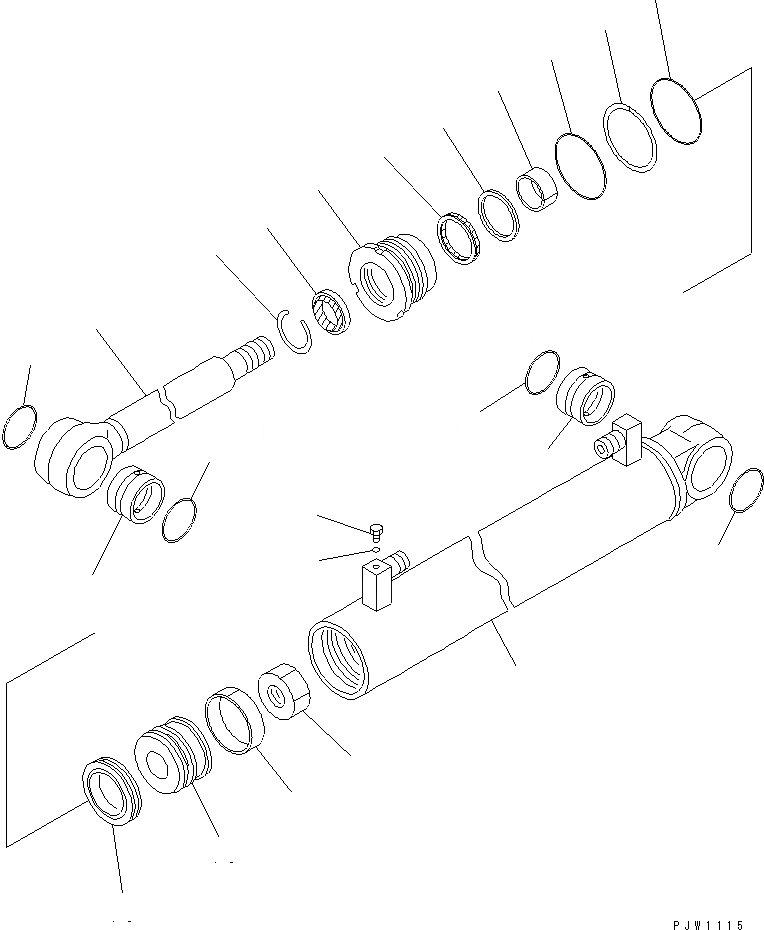 Схема запчастей Komatsu WA400-5L - ЦИЛИНДР ASSEMBLY (ЦИЛИНДР РУЛЕВ. УПР-Я) ГИДРАВЛИКА