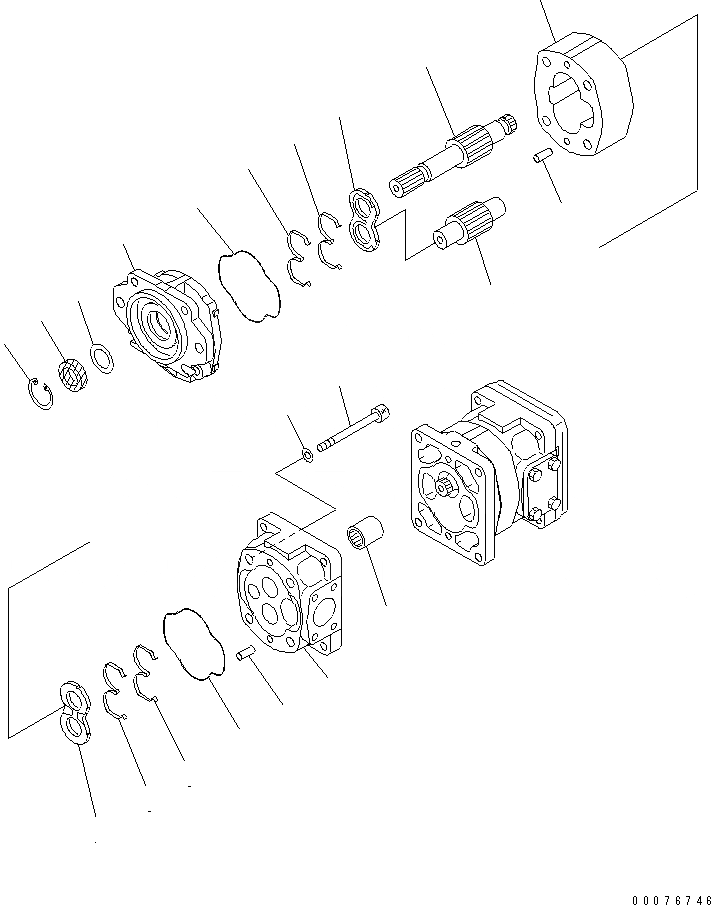 Схема запчастей Komatsu WA400-5L - РУЛЕВ. УПРАВЛЕНИЕ И ПЕРЕКЛЮЧЕНИЕ НАСОС ASSEMBLY (НАСОС РУЛЕВ. УПРАВЛ-Я SECTION) ГИДРАВЛИКА