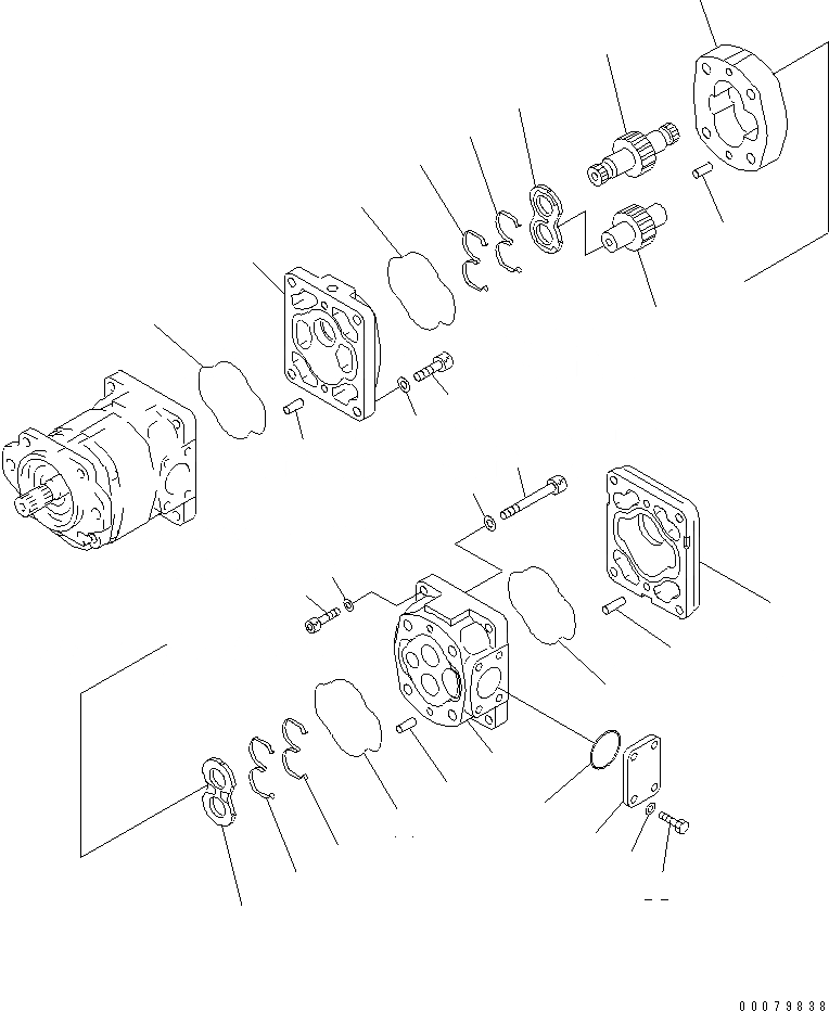 Схема запчастей Komatsu WA400-5L - РУЛЕВ. УПРАВЛЕНИЕ И ПЕРЕКЛЮЧЕНИЕ НАСОС ASSEMBLY (ПЕРЕКЛЮЧАТЕЛЬ НАСОС SECTION) ГИДРАВЛИКА