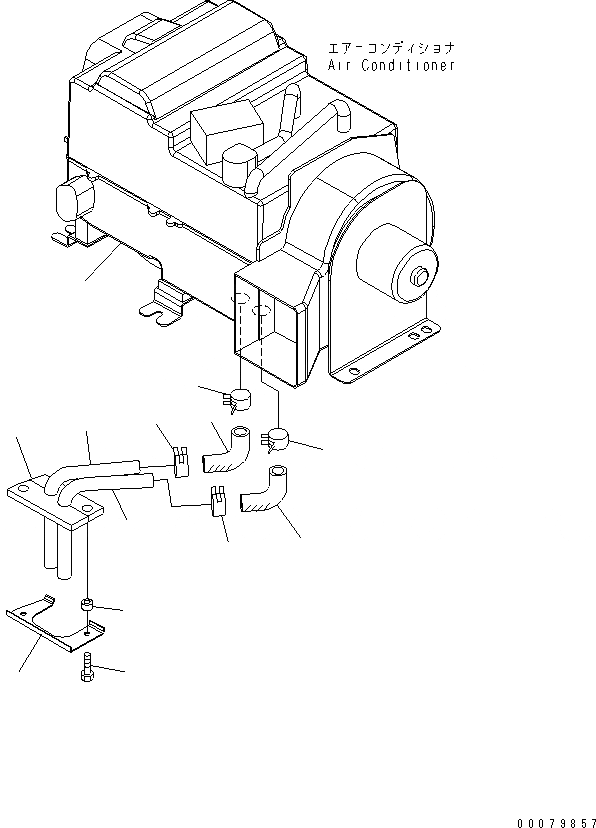 Схема запчастей Komatsu WA400-5L - ГИДР. ПРОВОД. ОБОГРЕВАТЕЛЯ (В КАБИНЕ) КАБИНА ОПЕРАТОРА И СИСТЕМА УПРАВЛЕНИЯ
