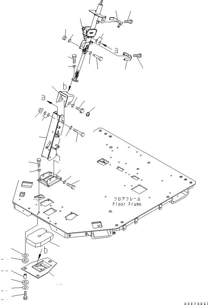 Схема запчастей Komatsu WA400-5L - РУЛЕВОЕ КОЛЕСО И РУЛЕВ. КОЛОНКА (КРЕПЛЕНИЕ) КАБИНА ОПЕРАТОРА И СИСТЕМА УПРАВЛЕНИЯ