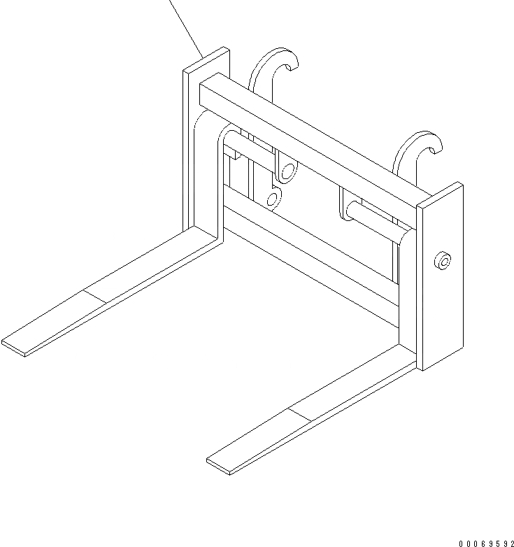 Схема запчастей Komatsu WA400-5L - JRB НАВЕСН. ОБОРУД (CONSTRUCTION PALLET ВИЛЫ) ( IN. W X IN. TINES) РАБОЧЕЕ ОБОРУДОВАНИЕ