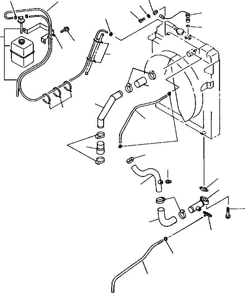 Схема запчастей Komatsu WA420-1LC - FIG NO. СИСТЕМА ТРУБ РАДИАТОРА КОМПОНЕНТЫ ДВИГАТЕЛЯ & ЭЛЕКТРИКА